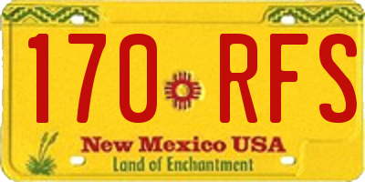 NM license plate 170RFS
