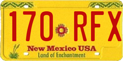 NM license plate 170RFX