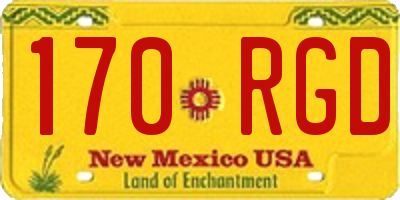 NM license plate 170RGD