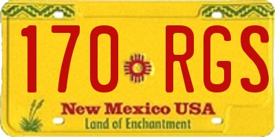 NM license plate 170RGS