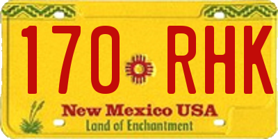 NM license plate 170RHK