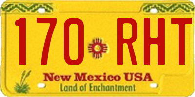 NM license plate 170RHT