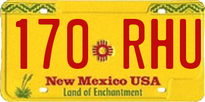 NM license plate 170RHU