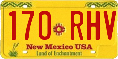NM license plate 170RHV