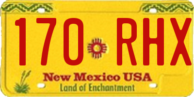 NM license plate 170RHX