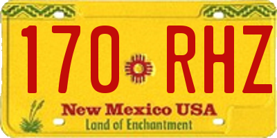 NM license plate 170RHZ