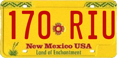 NM license plate 170RIU