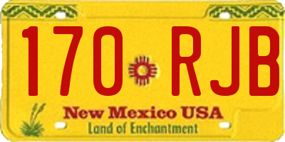 NM license plate 170RJB