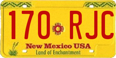 NM license plate 170RJC