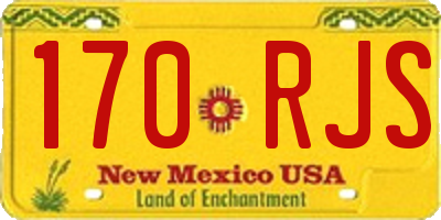 NM license plate 170RJS