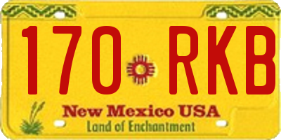 NM license plate 170RKB