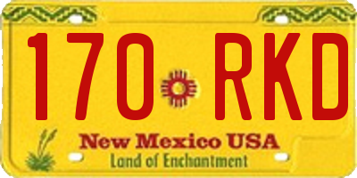 NM license plate 170RKD