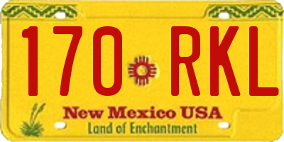 NM license plate 170RKL