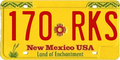 NM license plate 170RKS