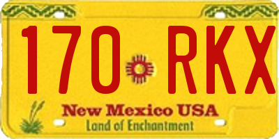 NM license plate 170RKX