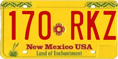 NM license plate 170RKZ