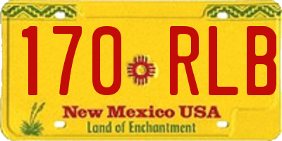 NM license plate 170RLB