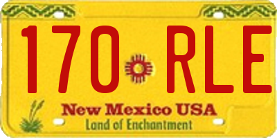 NM license plate 170RLE