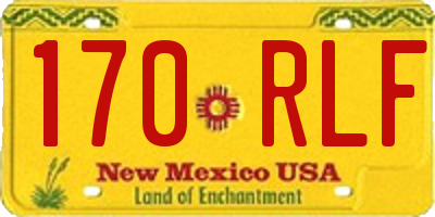 NM license plate 170RLF