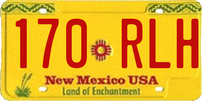 NM license plate 170RLH