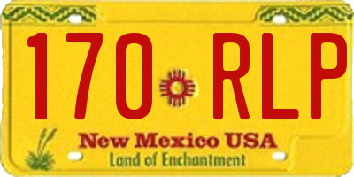 NM license plate 170RLP