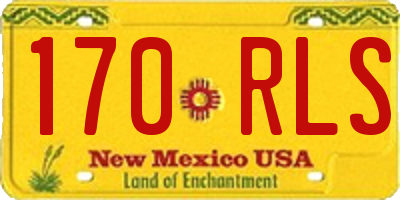 NM license plate 170RLS