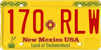 NM license plate 170RLW