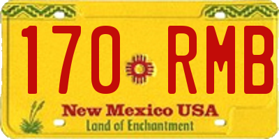 NM license plate 170RMB