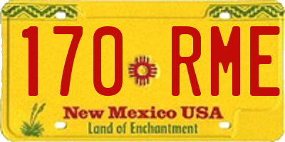 NM license plate 170RME