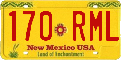NM license plate 170RML