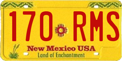 NM license plate 170RMS