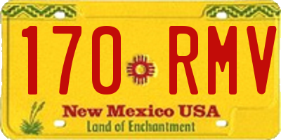 NM license plate 170RMV
