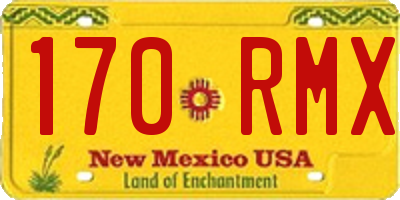 NM license plate 170RMX
