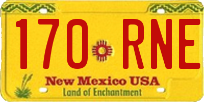NM license plate 170RNE