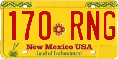 NM license plate 170RNG