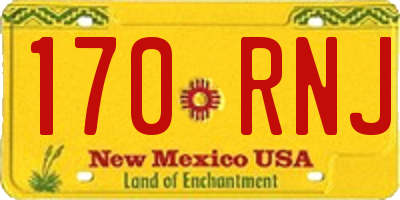 NM license plate 170RNJ