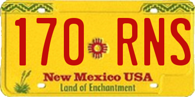 NM license plate 170RNS