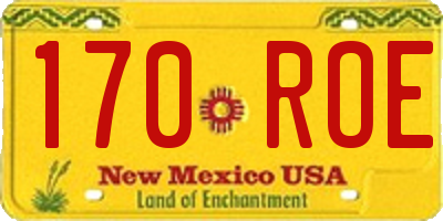 NM license plate 170ROE