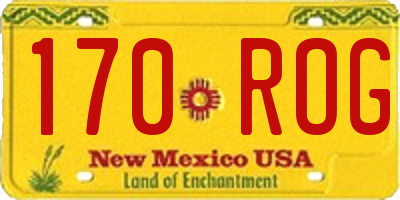 NM license plate 170ROG