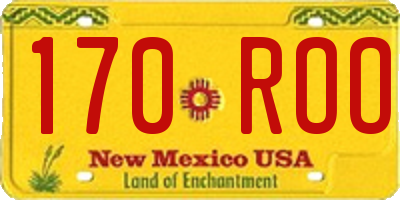 NM license plate 170ROO
