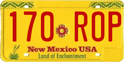 NM license plate 170ROP