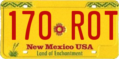 NM license plate 170ROT