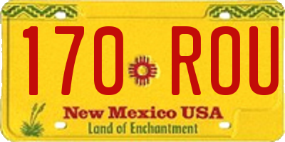 NM license plate 170ROU