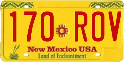 NM license plate 170ROV