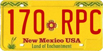 NM license plate 170RPC