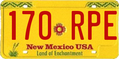 NM license plate 170RPE