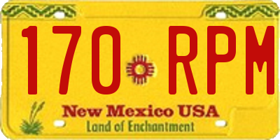 NM license plate 170RPM