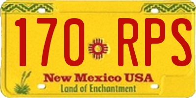 NM license plate 170RPS