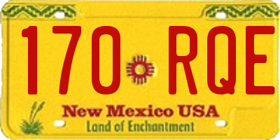 NM license plate 170RQE