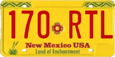 NM license plate 170RTL